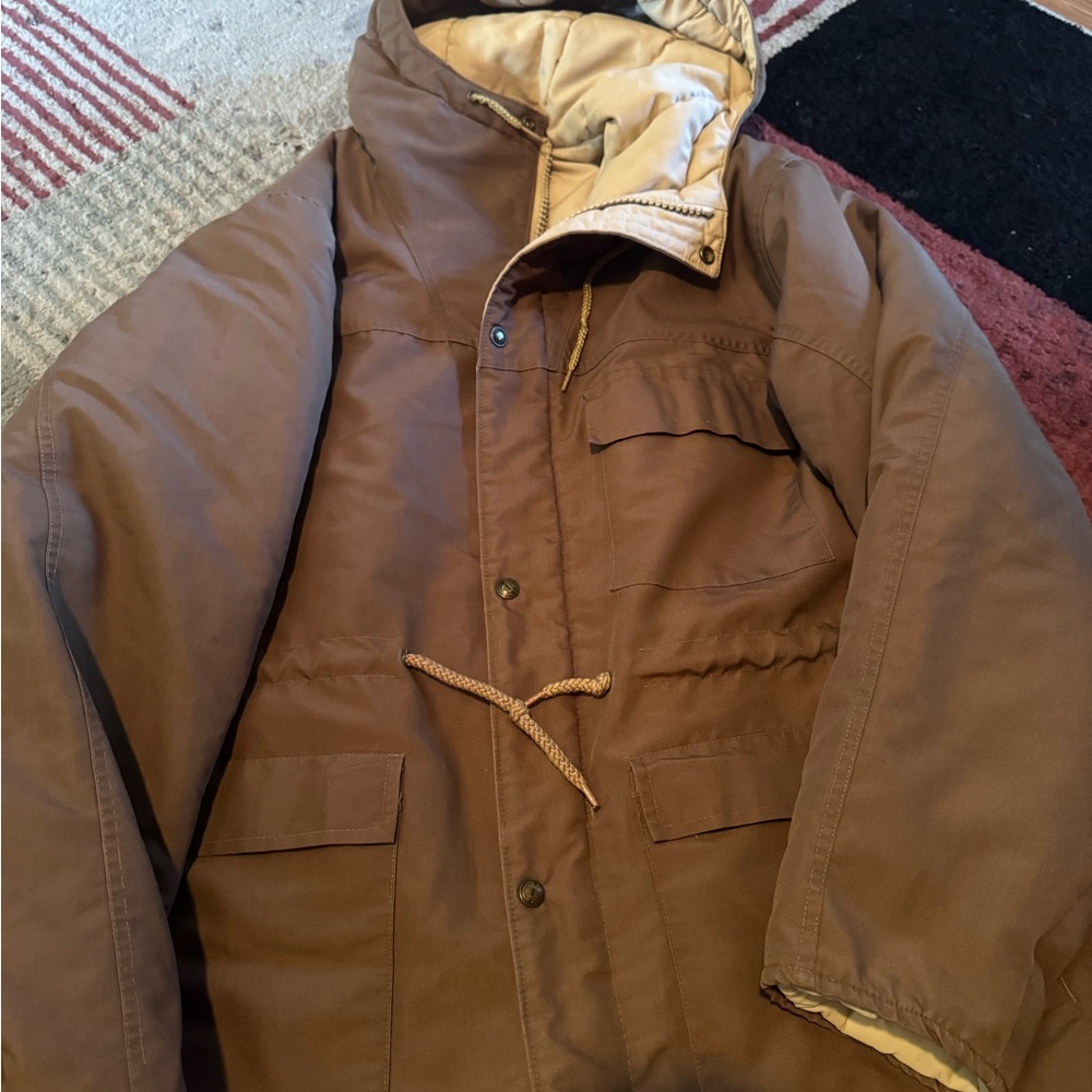 London Fog Men's Brown Hooded Puffer Jacket